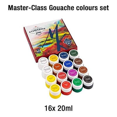 Neva palette gouache Masterclass set of 16 colors